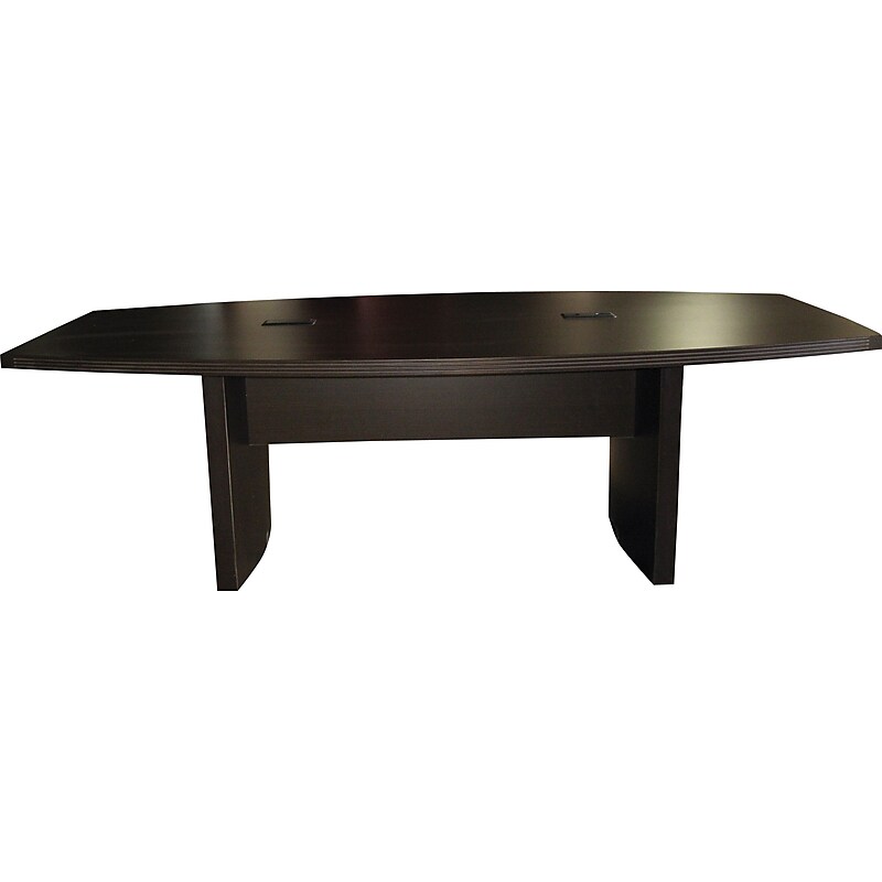 Safco Aberdeen 120"W Boat-Shaped Conference Table, Mocha (ACTB10LDC) image 1