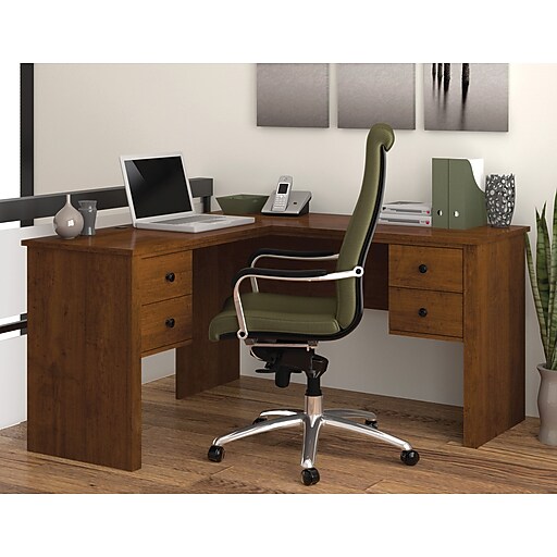 Bestar Corner Computer Desk, Tuscany Brown (454201163) Staples