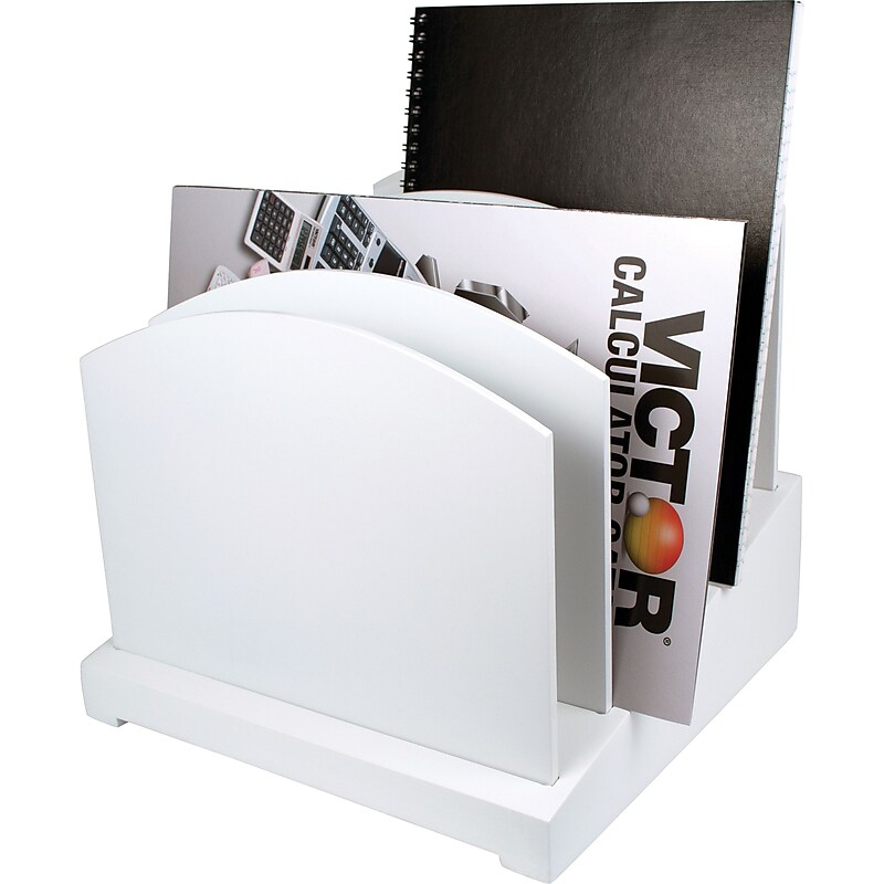 Victor Technology Wood Desk Accessories, Incline File, Pure White image 1