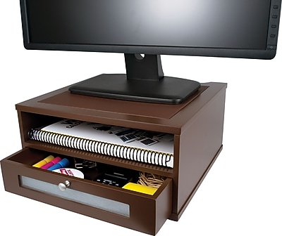 Victor Technology Wood Monitor Riser, Mocha Brown (B1175) Sansujyuku sansujyuku.com