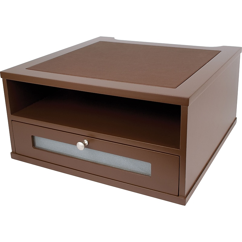 Victor Technology Wood Monitor Riser, Mocha Brown (B1175) image 1