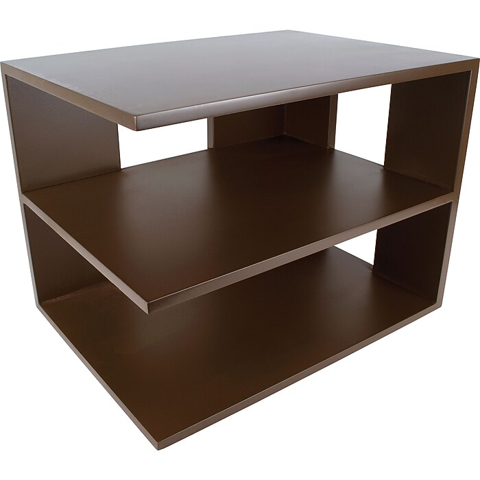 Victor Technology Wood Desk Accessories Corner Shelf, Mocha Brown