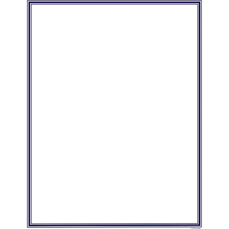 Great Papers! Everyday Letterhead, Navy Border, 80/Pack (2014024) image 1