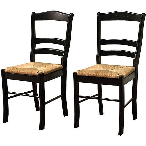 Shop Staples for TMS Paloma Woven Rush Dining Chair, Black