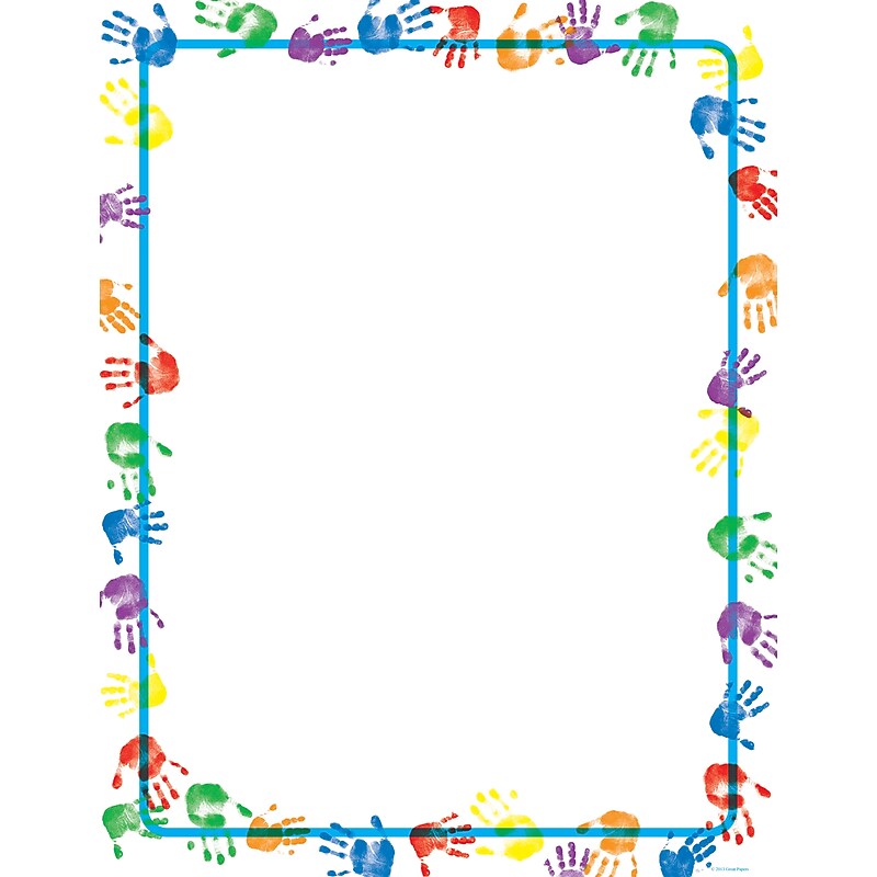 Great Papers! Handprints Letterhead, 80/Pack (2013135) image 1