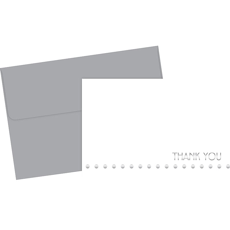 Great Papers! Silver Foil Lotsa Dots Thank You Cards, 24/Pack image 1
