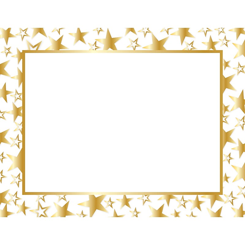 Great Papers Certificates, 8.5" x 11", Gold and White, 50/Pack (2014025) image 1