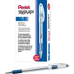 Pentel RSVP moonz 青 Pentel R.S.V.P. Ballpoint Pens, Medium Point, 1.0mm, Blue Ink