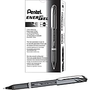 Pentel EnerGel NV Gel Pens, Black Ink, Dozen (BL30-A)