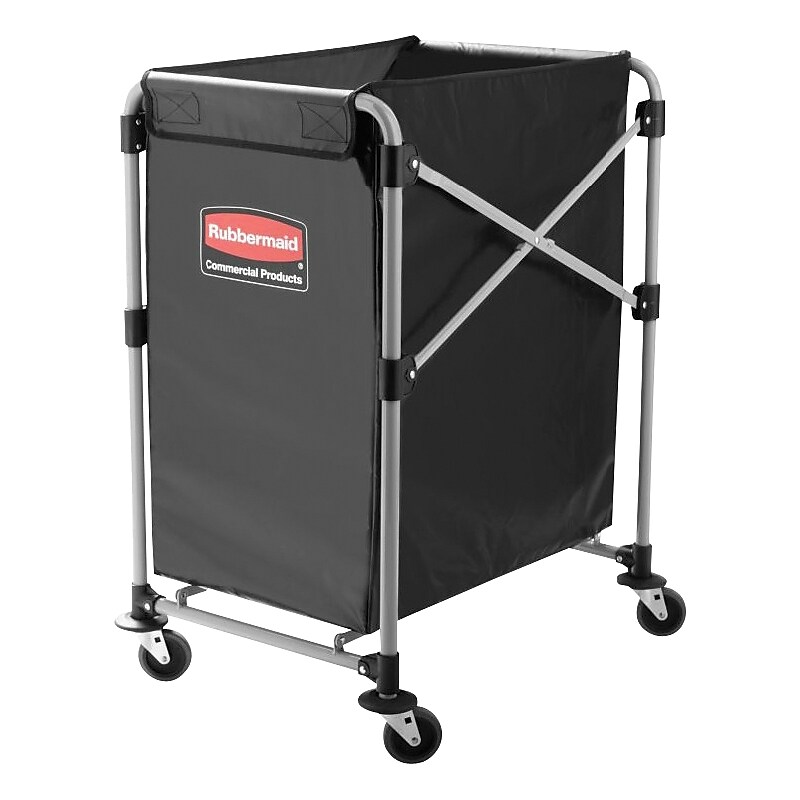 Rubbermaid® Collapsible X-Cart, 4 Bushel, Black (1881749) image 1