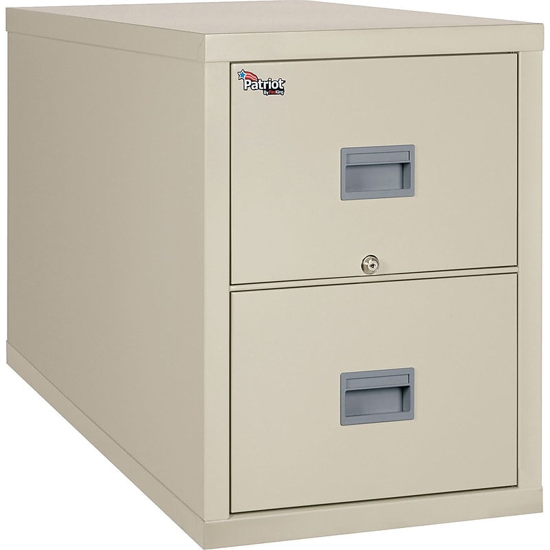 FireKing Patriot 2-Drawer Vertical File Cabinet, Legal, Putty, 20 13/16"W (2P2131CPAI) image 1