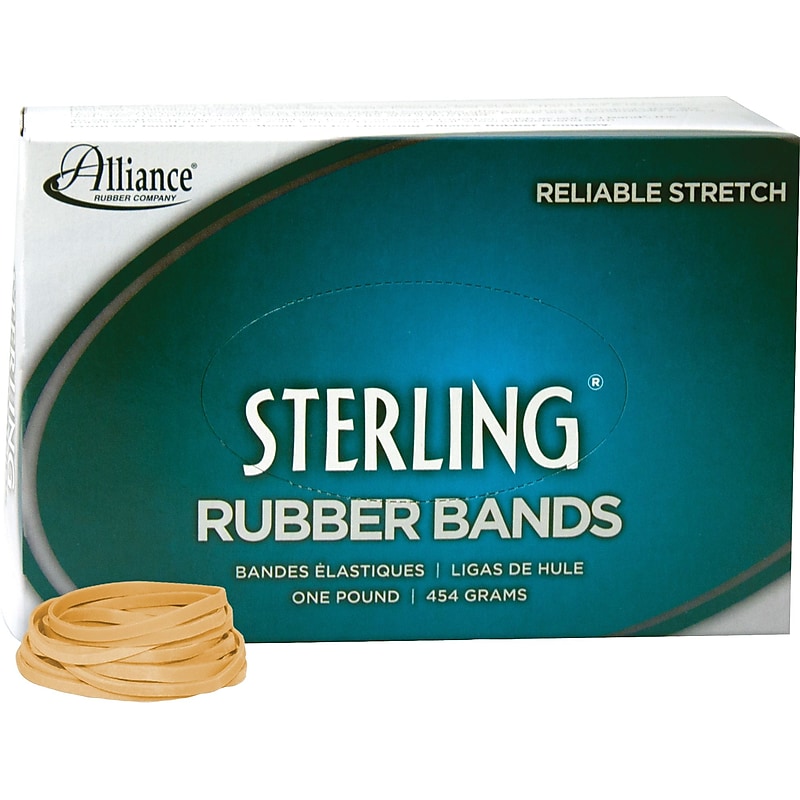 Alliance Rubber Company Sterling Size #31 Rubber Bands, 2.5" x 0.13", Approx. 1200/Pack, 1 lb. Box (ALL24315) image 1