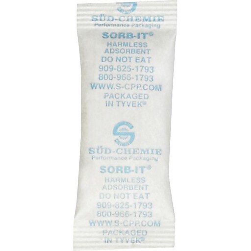 Silica Gel Packet, 7/8" x 2 1/8" Staples