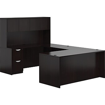 Offices to Go™ Superior Laminate Bundle 2, American Espresso, 29 1/2"H - 65 1/2"H x 71"W x 108"D