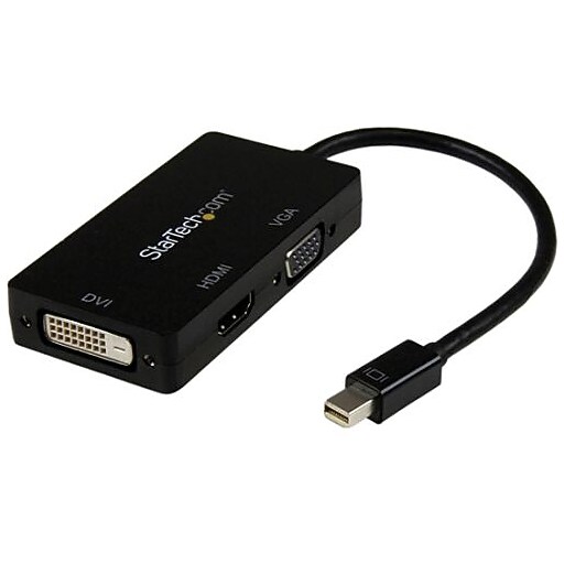 StarTech Mini DisplayPort to VGA / DVI / HDMI Adapter 3in1 mDP