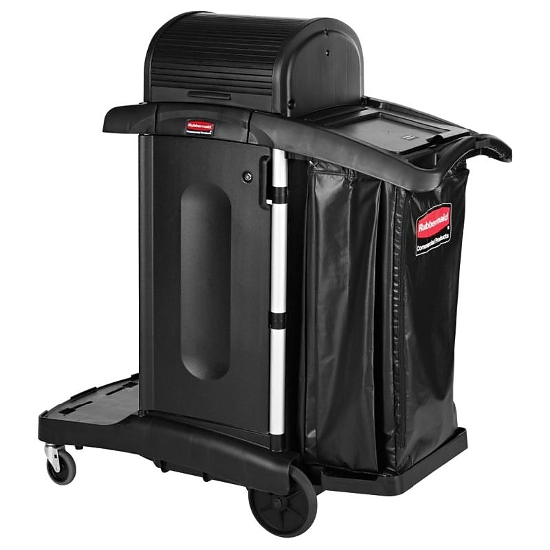 Rubbermaid Executive High Security Janitorial 2-Shelf Cleaning Cart (1861427) image 1