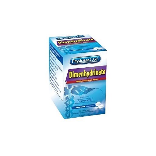 PhysiciansCare® Motion Sickness Tablets, 100/Box at Staples