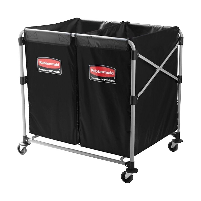 Rubbermaid® Collapsible X-Cart, 2-4 Bushel, Black image 1