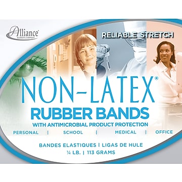 Alliance Rubber Non-Latex Premium Rubber Bands, #54 Box, Cyan Blue