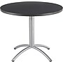 ICEBERG CafeWorks 36" Round Melamine Cafe Table, Graphite/Silver (65628)~#|#~s0831272_sc7