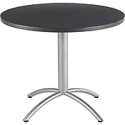 Iceberg CafeWorks 36" Round Cafe Table, Graphite/Silver, 30"H x 36"Diameter