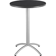 Iceberg CafeWorks 30" Round Bistro Table, Graphite/Silver, 42"H x 30"Diameter