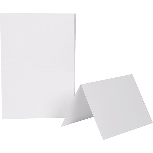 JAM Paper Blank Foldover Cards, A6 Size, 4 5/8" x 6 1/4", White, 25/Pack (309923C) Staples