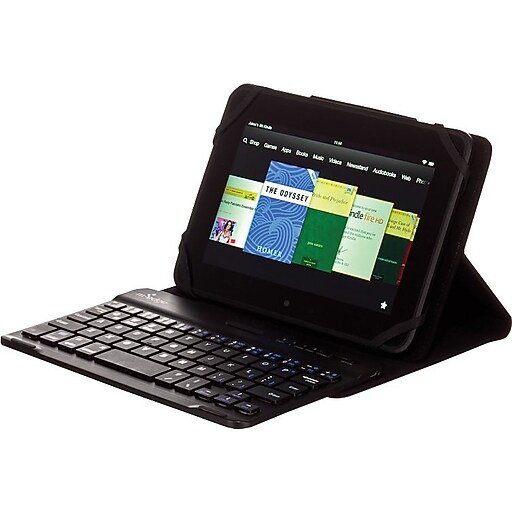 MEdge Universal Stealth Pro Keyboard Case for 7" 8" Tablets, Black