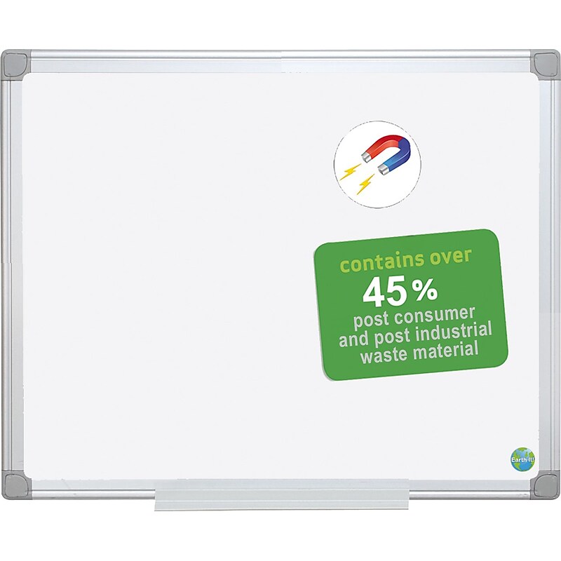 MasterVision® Earth Magnetic Dry Erase 2'x 3' Aluminum Frame (BVCMA0307790) image 1