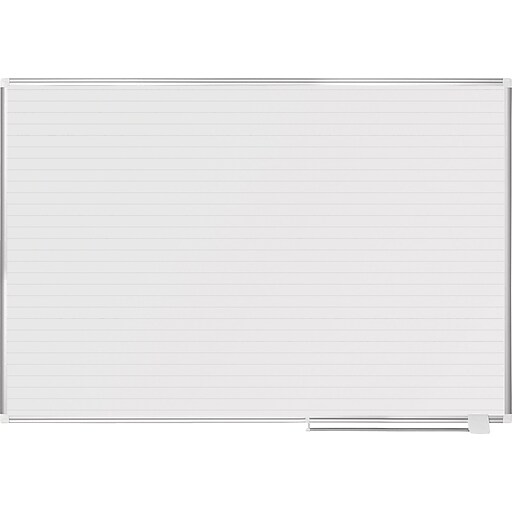 MasterVision DryErase Ruled Planning Board, Aluminum Frame, 6
