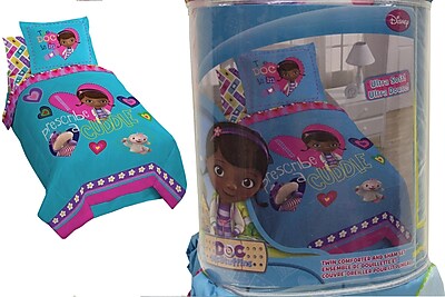 Disney Doc McStuffins Twin Comforter and Sham Set, Made for twin ... - Disney Doc McStuffins Twin Comforter and Sham Set, Made for twin beds, Blue