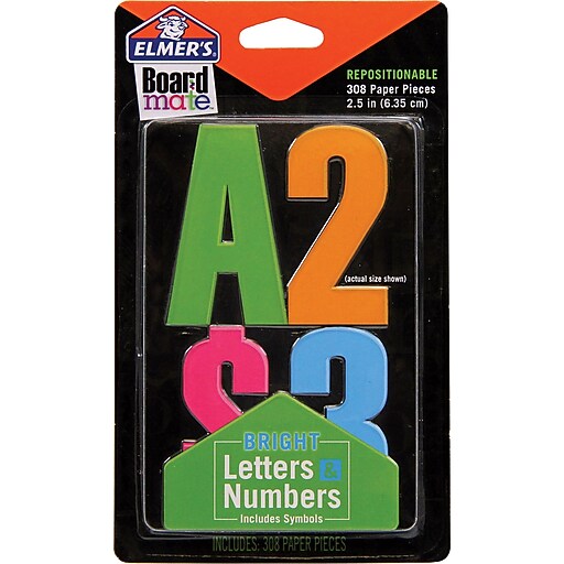 Elmer's® Board Mate® Repositionable Paper Letters and Numbers, Assorted