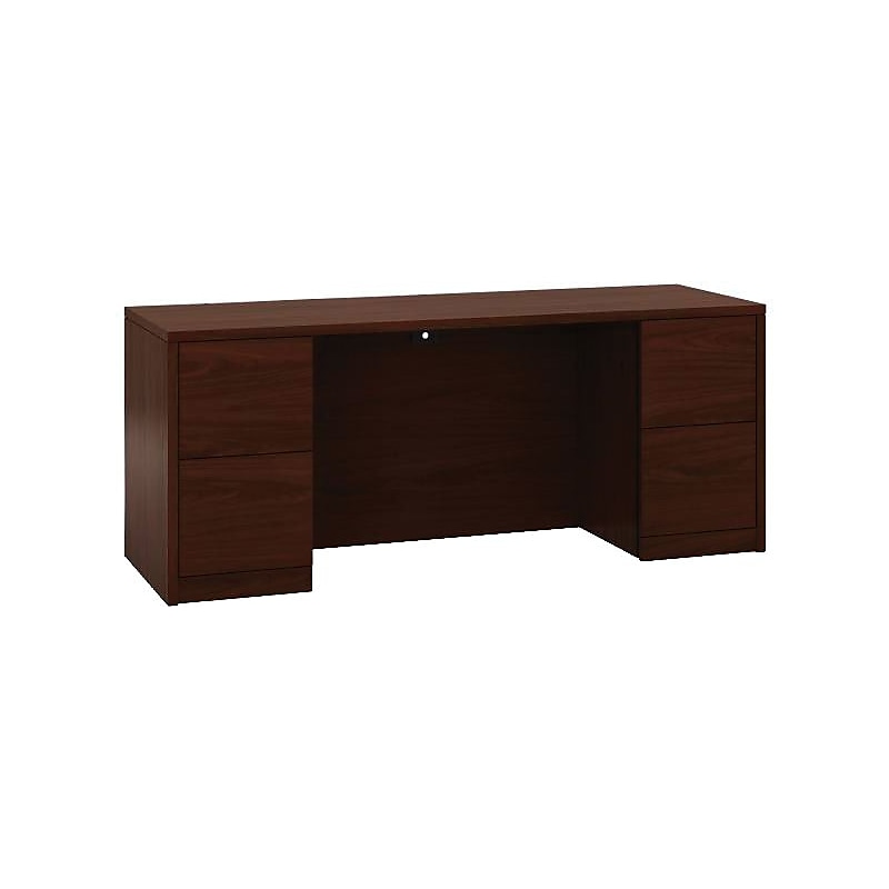 HON® 10500 Series Double Credenza, Mahogany, 29 1/2"H x 72"W x 24"D (H105900NN) image 1
