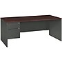 HON® 38000 Series Left Pedestal Desk 72"W, Mahogany/Charcoal, 29 1/2"H x 72"W x 36"D~#|#~s0835771_sc7