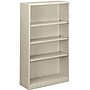 HON Brigade 4-Shelf Metal Bookcase, 59"H x 34 1/2"W x 12.63"D, Light Gray (S60ABCQ)~#|#~s0835862_sc7