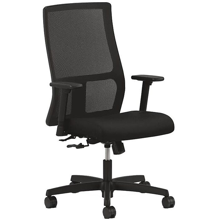 HON Ignition Mesh Back Fabric Computer and Desk Chair, Black
