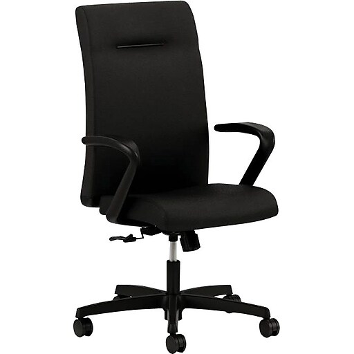 HON Ignition Executive/Office Chair, Fabric, Black, Seat 20"W x 17 1/8