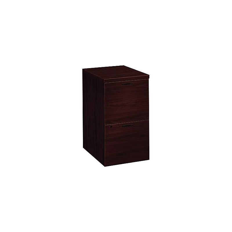 HON 10500 Series 2-Drawer Mobile Vertical File Cabinet, Letter/Legal Size, Lockable, Mahogany (HON105104NN) image 1