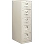 HON 310 Series 5-Drawer Vertical File Cabinet, Legal Size, Lockable, 60"H x 18.25"W x 26.5"D, Light Gray (H315CPQ)~#|#~s0836453_sc7