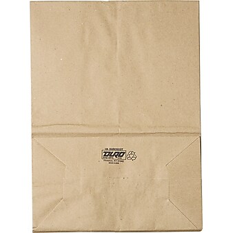 Kraft Brown Paper Grocery Bags, 1/6 57#, 500/Bundle