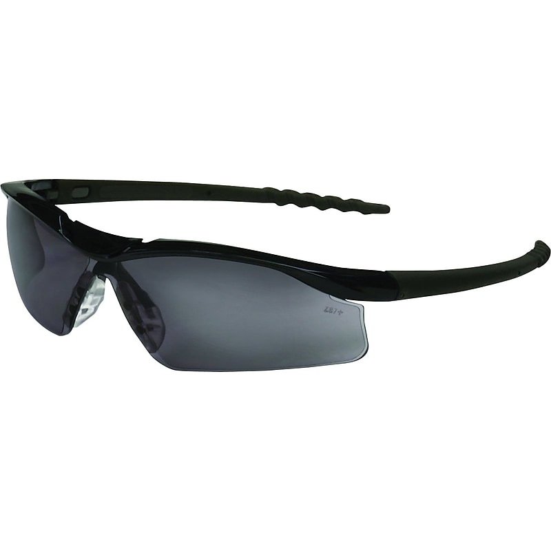 Crews DALLAS Wraparound Safety Glasses Black/Gray image 1