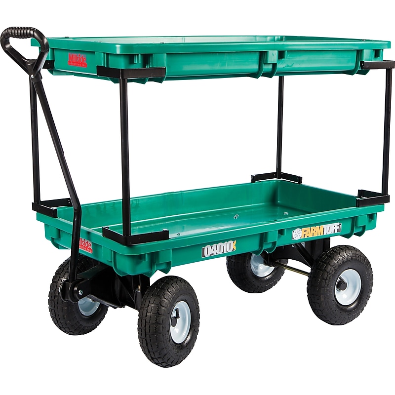 Farm Tuff 20" x 38" Plastic Double Deck  Wagon (4010) image 1
