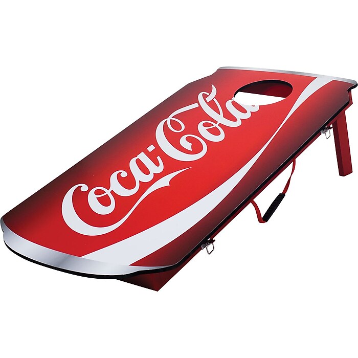 Trademark Global Coca-Cola Can Cornhole Bean Bag Toss Game, Red