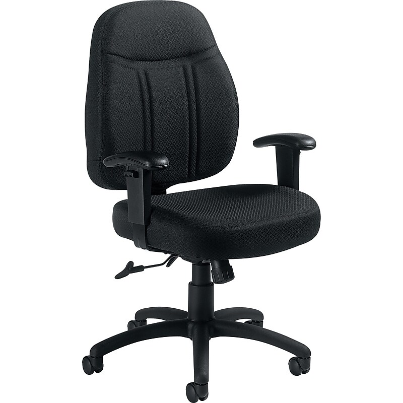 Offices To Go Fabric Tilter Executive Chair with Arms, Black (OTG11652-QL10) image 1