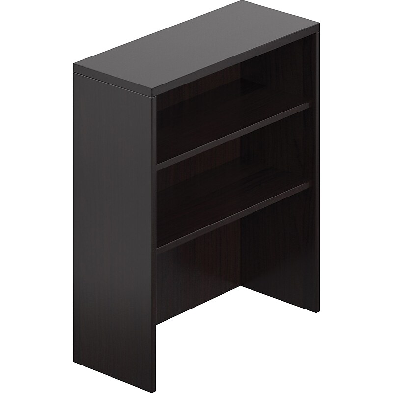Offices To Go 36" Wide Table Top Bookcase, American Espresso, 2-Shelf, 36"H image 1