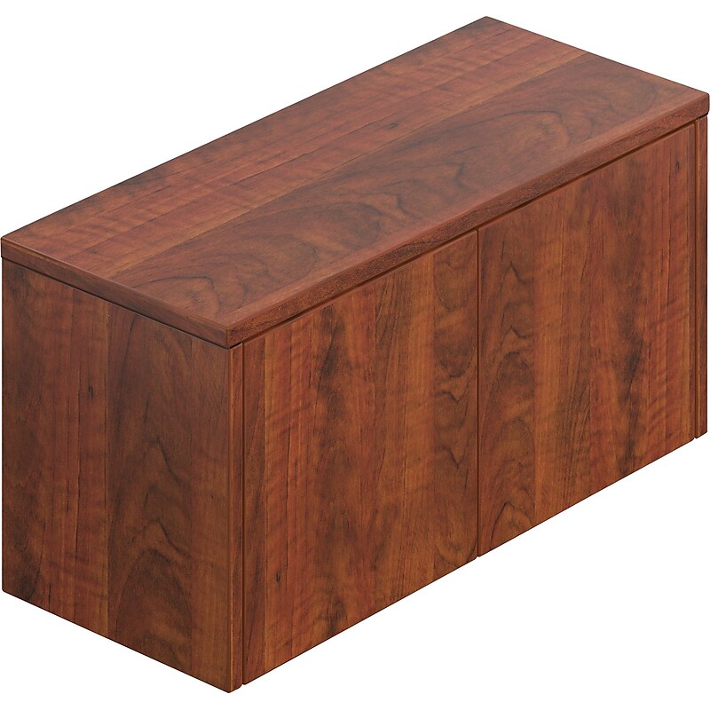 Offices To Go Superior Laminate 36"W Wall Mounted Cabinet, American Dark Cherry, 17"H x 36"W x 15"D image 1