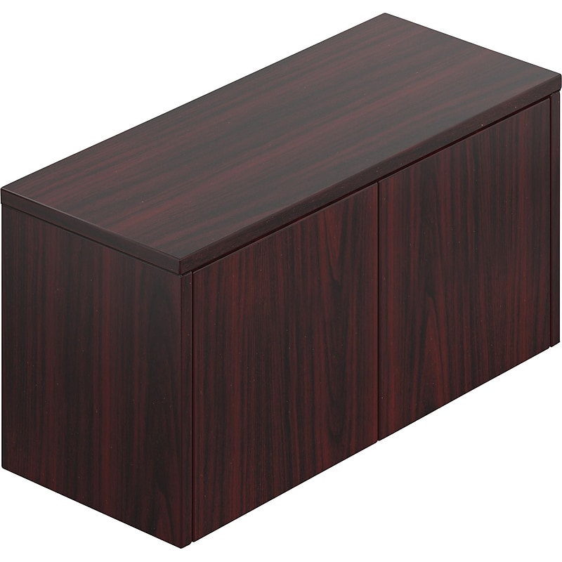 Offices To Go 36" Wide Wall Mounted Cabinet, American Mahogany, 17"H x 36"W x 15"D image 1