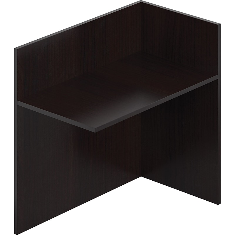 Offices To Go 42" Wide Reversible Return Shell, American Espresso, 41"H x 42"W x 24"D image 1
