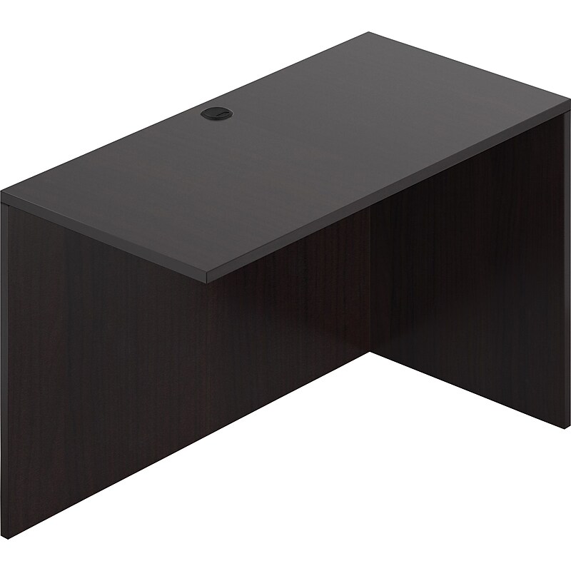 Offices To Go 48" Wide Reversible Return Shell, American Espresso, 29 1/2"H x 48"W x 24"D image 1