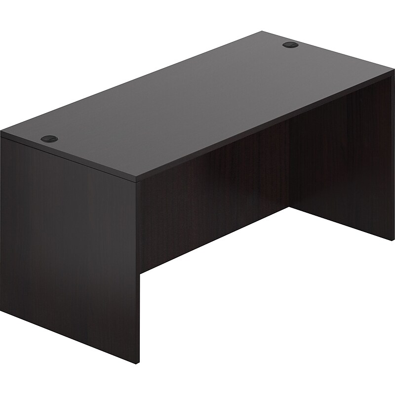 Offices To Go 66" Rectangular Desk Shell, American Espresso, 29 1/2"H x 66"W x 30"D image 1